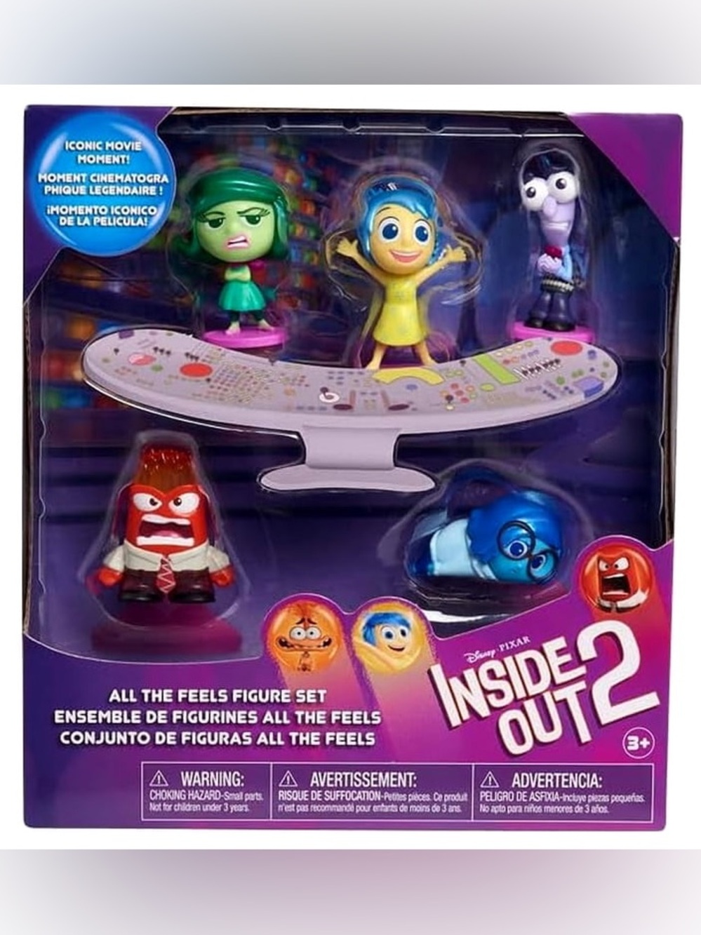 Disney Inside Out 2Pixar Feels Figure Set Playset Toys Joy Sadness Fear Disgust